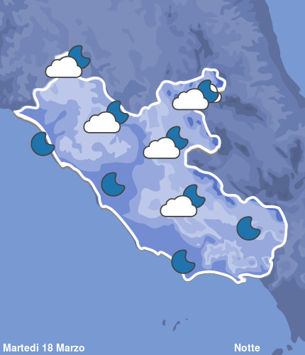 Previsioni Meteo Lazio Notte