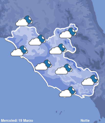 Previsioni Meteo Lazio Notte