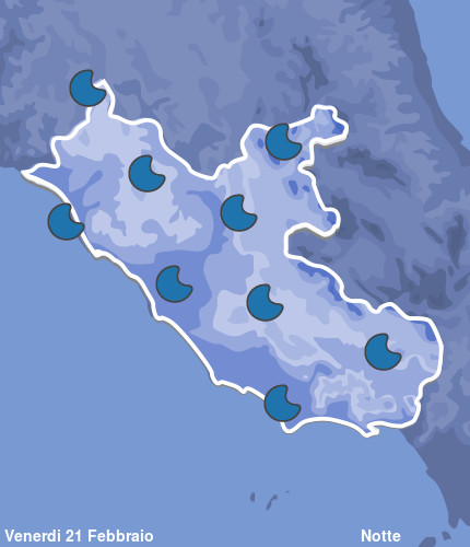 Previsioni Meteo Lazio Notte