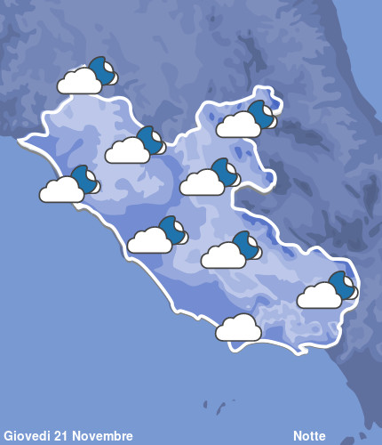 Previsioni Meteo Lazio Notte