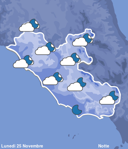 Previsioni Meteo Lazio Notte