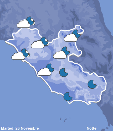 Previsioni Meteo Lazio Notte