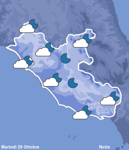 Previsioni Meteo Lazio Notte