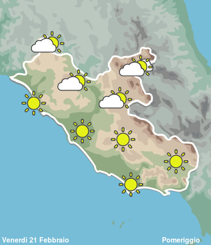 Previsioni Meteo Lazio Pomeriggio