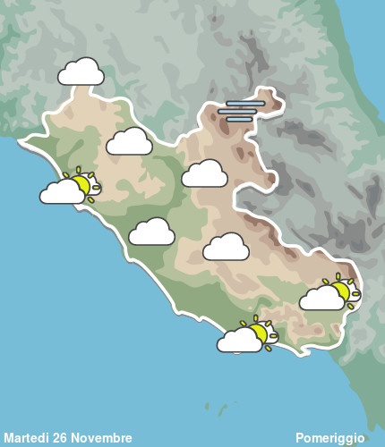 Previsioni Meteo Lazio Pomeriggio