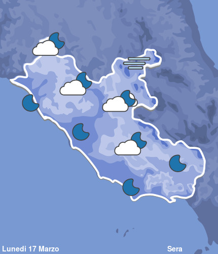 Previsioni Meteo Lazio Sera