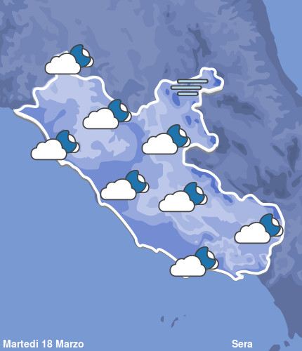 Previsioni Meteo Lazio Sera