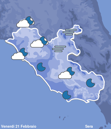 Previsioni Meteo Lazio Sera