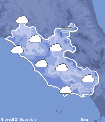 Previsioni Meteo Lazio Sera