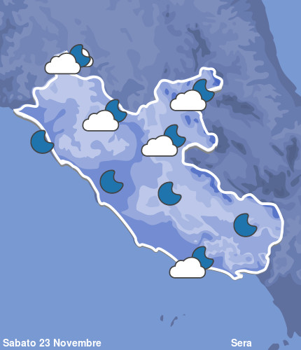 Previsioni Meteo Lazio Sera