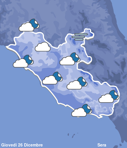 Previsioni Meteo Lazio Sera