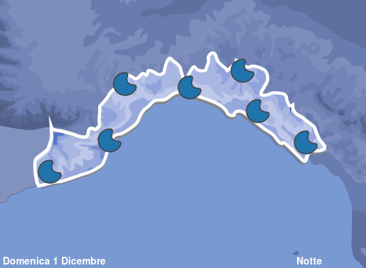 Previsioni Meteo Liguria Notte