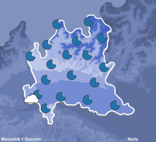 Previsioni Meteo Lombardia Notte