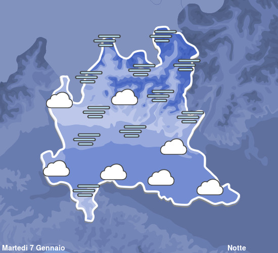 Previsioni Meteo Lombardia Notte