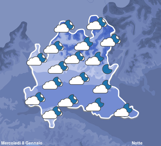 Previsioni Meteo Lombardia Notte