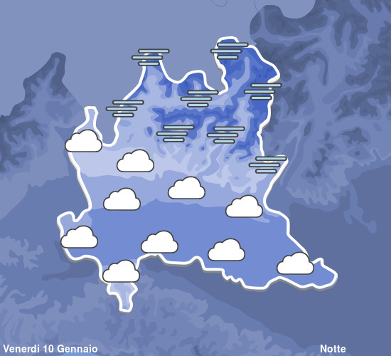 Previsioni Meteo Lombardia Notte