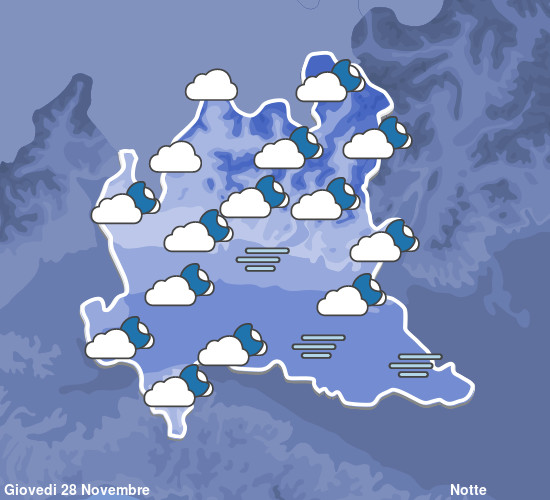 Previsioni Meteo Lombardia Notte