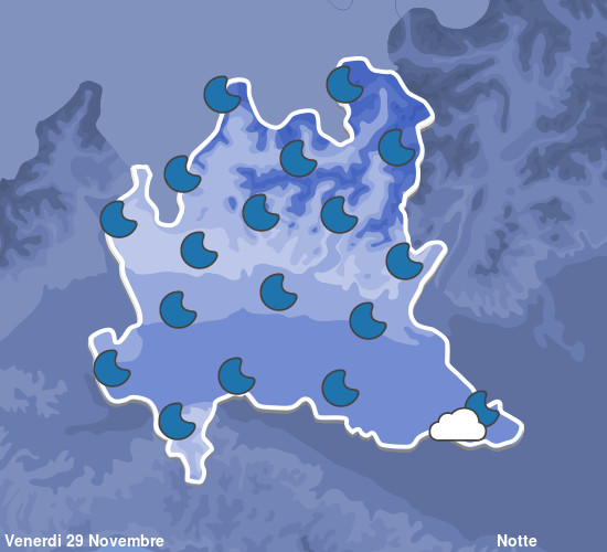 Previsioni Meteo Lombardia Notte