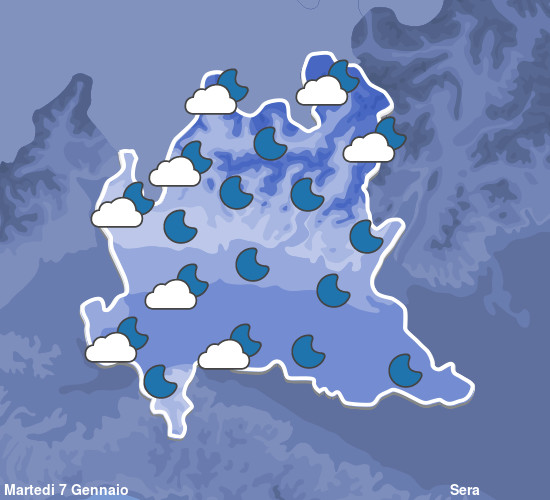 Previsioni Meteo Lombardia Sera