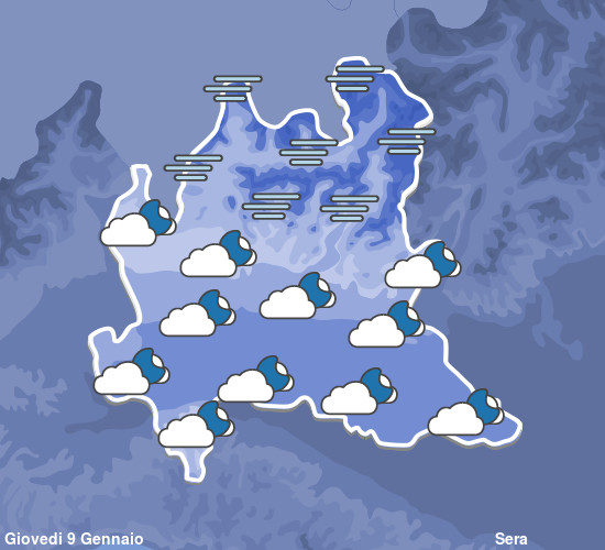 Previsioni Meteo Lombardia Sera