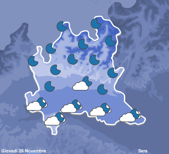 Previsioni Meteo Lombardia Sera