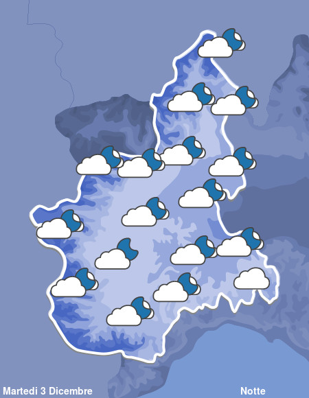 Previsioni Meteo Piemonte Notte