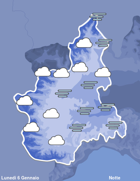 Previsioni Meteo Piemonte Notte