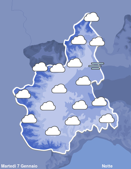 Previsioni Meteo Piemonte Notte