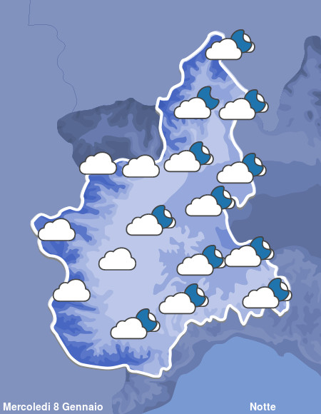 Previsioni Meteo Piemonte Notte