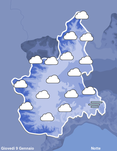 Previsioni Meteo Piemonte Notte