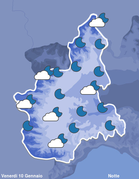 Previsioni Meteo Piemonte Notte