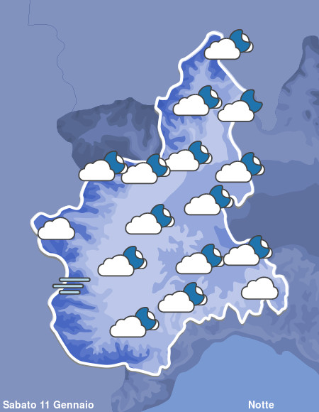 Previsioni Meteo Piemonte Notte