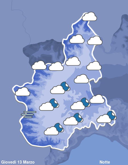 Previsioni Meteo Piemonte Notte