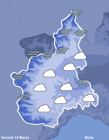 Previsioni Meteo Piemonte Notte