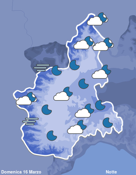 Previsioni Meteo Piemonte Notte