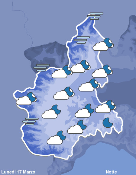 Previsioni Meteo Piemonte Notte