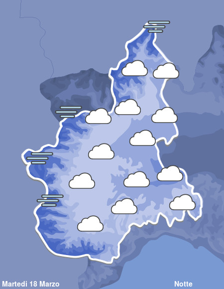 Previsioni Meteo Piemonte Notte