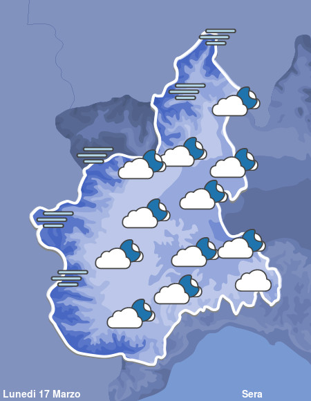 Previsioni Meteo Piemonte Sera