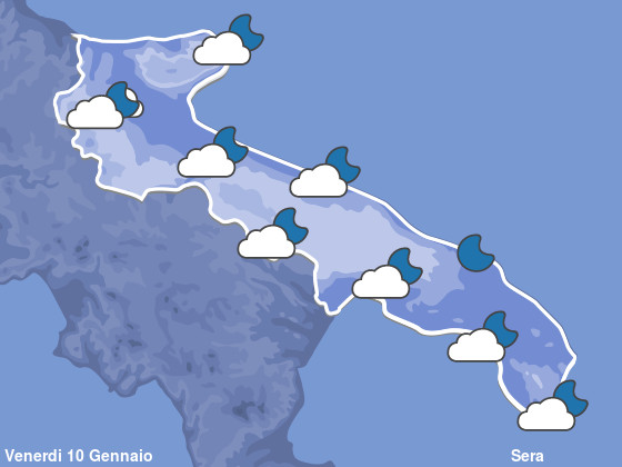 Previsioni Meteo Puglia Sera