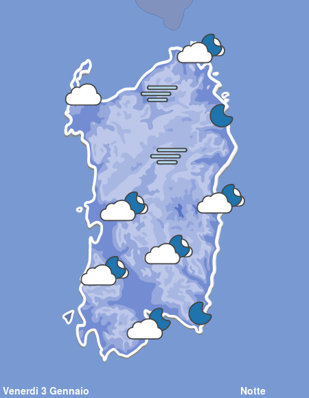 Previsioni Meteo Sardegna Notte