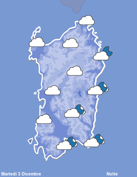 Previsioni Meteo Sardegna Notte