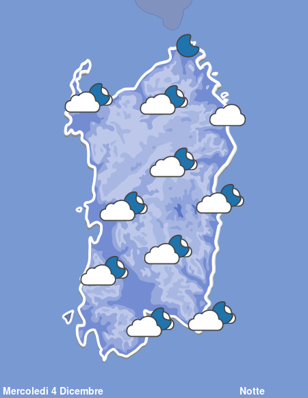 Previsioni Meteo Sardegna Notte