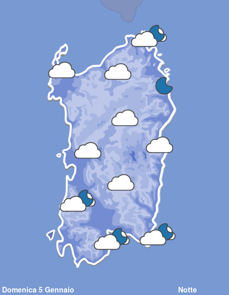 Previsioni Meteo Sardegna Notte