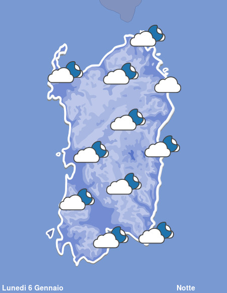 Previsioni Meteo Sardegna Notte