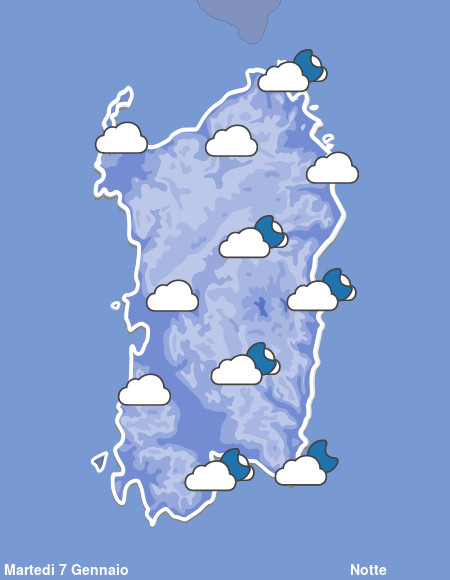 Previsioni Meteo Sardegna Notte