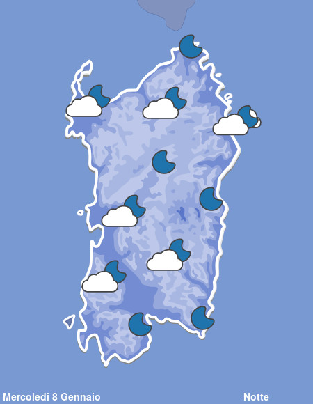 Previsioni Meteo Sardegna Notte