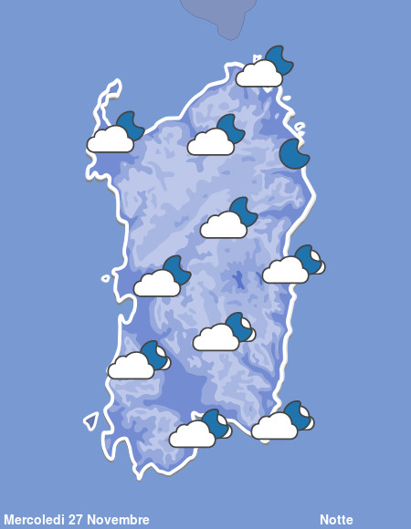 Previsioni Meteo Sardegna Notte