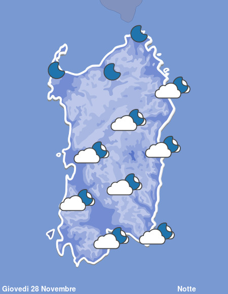 Previsioni Meteo Sardegna Notte