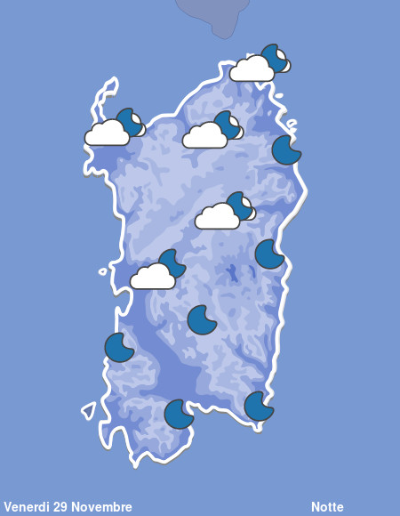 Previsioni Meteo Sardegna Notte