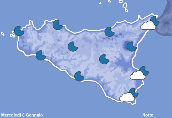 Previsioni Meteo Sicilia Notte